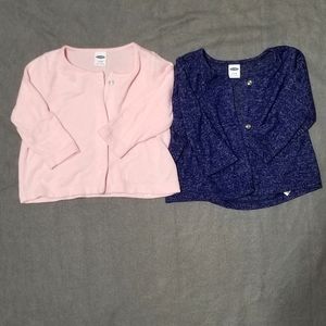 Old Navy pink & navy Cardigans - 3-6m